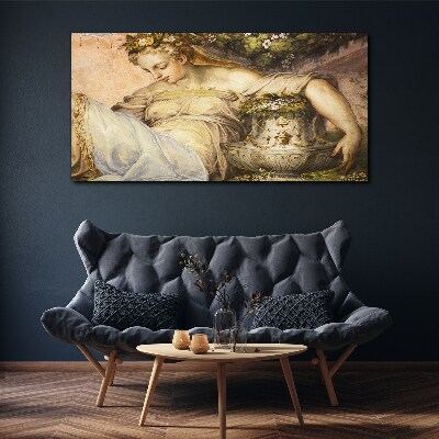 Muse in the Garden Canvas Wall art