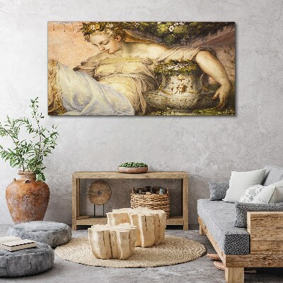 Muse in the Garden Canvas Wall art