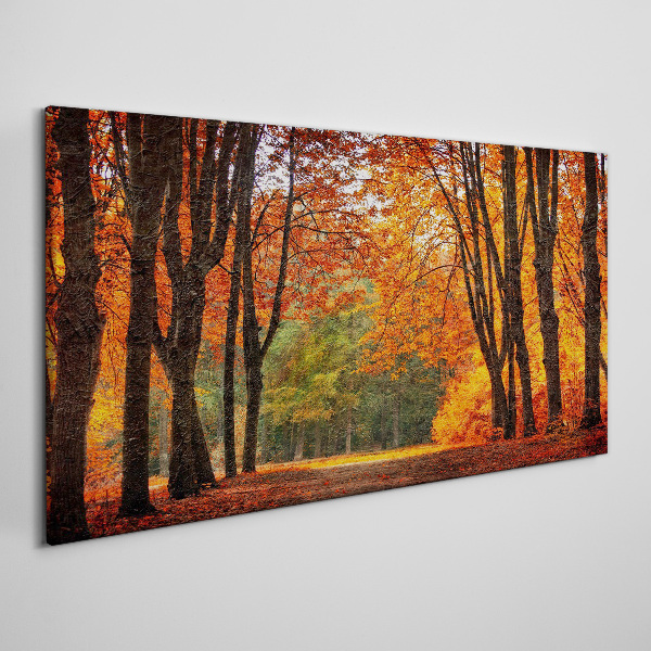 Autumn tree alley Canvas Wall art