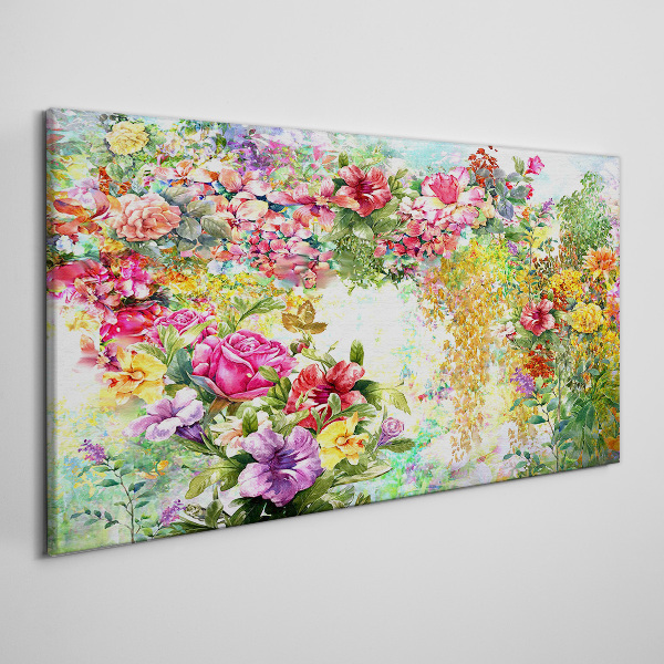 A flower paradise in pastel colors Canvas Wall art