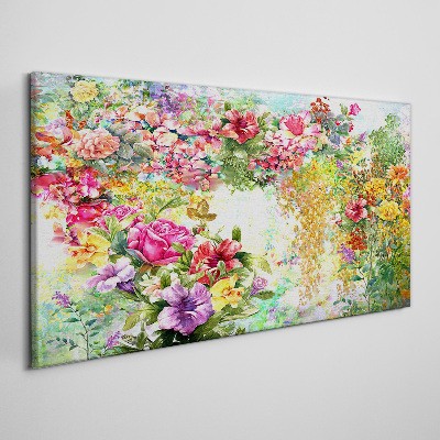 A flower paradise in pastel colors Canvas Wall art