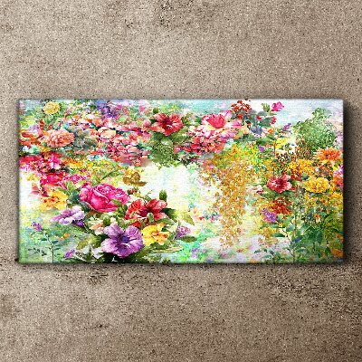 A flower paradise in pastel colors Canvas Wall art