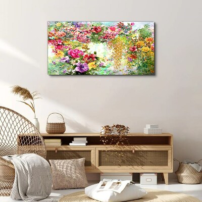 A flower paradise in pastel colors Canvas Wall art
