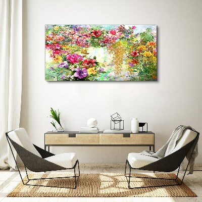 A flower paradise in pastel colors Canvas Wall art