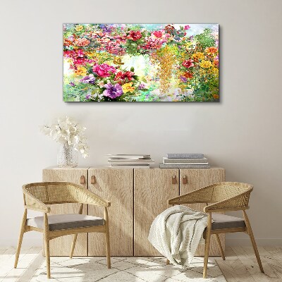 A flower paradise in pastel colors Canvas Wall art