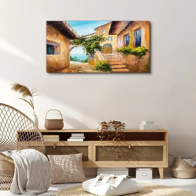 Buildings sea Canvas Wall art