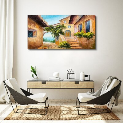 Buildings sea Canvas Wall art