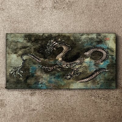 Dragon in the clouds Canvas Wall art
