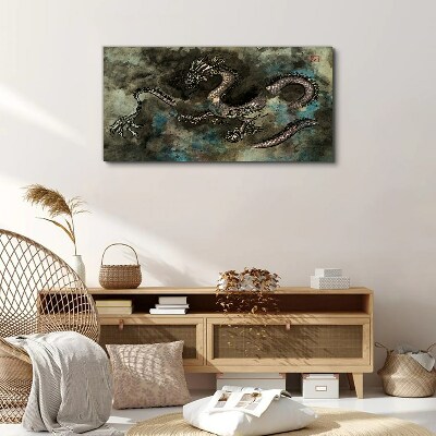 Dragon in the clouds Canvas Wall art