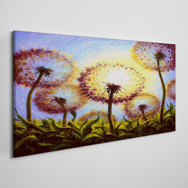 Abstract flowers dandelions Canvas Wall art