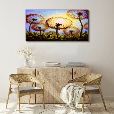 Abstract flowers dandelions Canvas Wall art