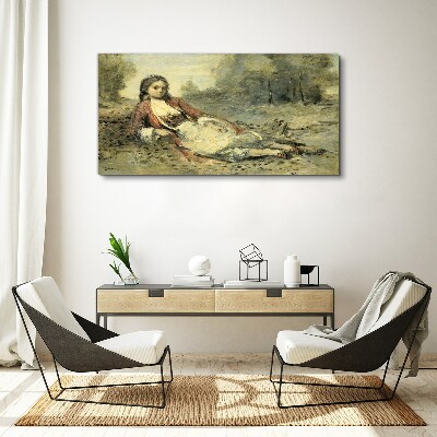 Lady girl forest nature Canvas Wall art