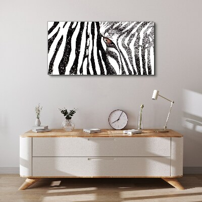 Zebra in monochrome style Canvas Wall art