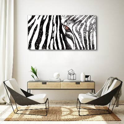Zebra in monochrome style Canvas Wall art