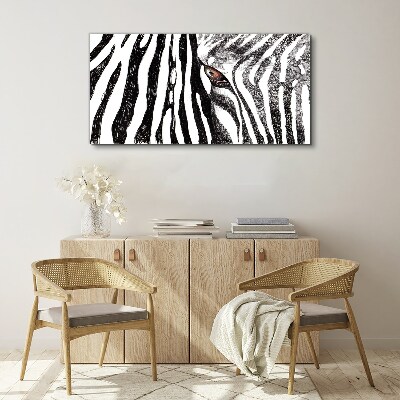 Zebra in monochrome style Canvas Wall art