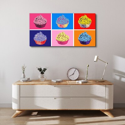 Abstraction food muffins Canvas Wall art