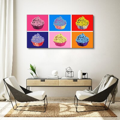 Abstraction food muffins Canvas Wall art