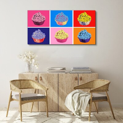 Abstraction food muffins Canvas Wall art