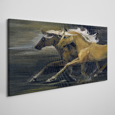 Running horses Canvas Wall art