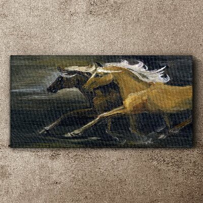 Running horses Canvas Wall art