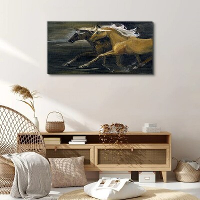 Running horses Canvas Wall art