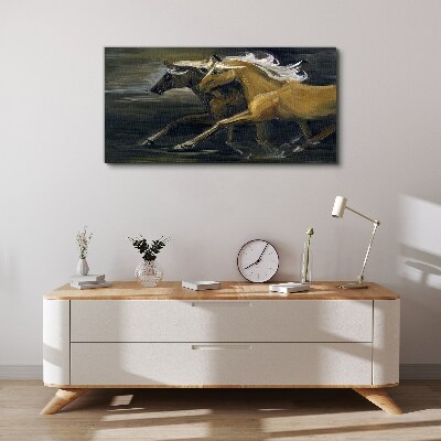 Running horses Canvas Wall art