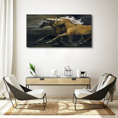 Running horses Canvas Wall art