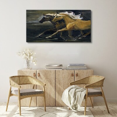 Running horses Canvas Wall art
