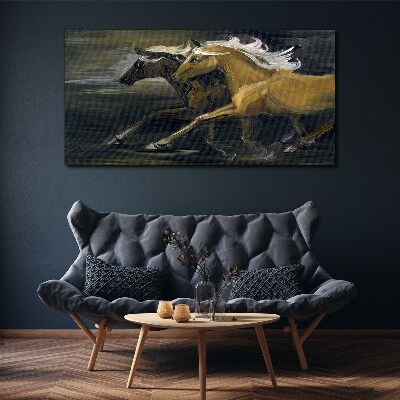 Running horses Canvas Wall art