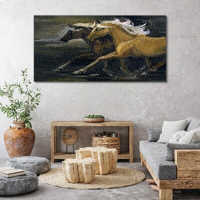 Running horses Canvas Wall art