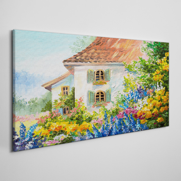 Flower landscape in the sunlight Canvas Wall art