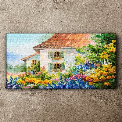 Flower landscape in the sunlight Canvas Wall art