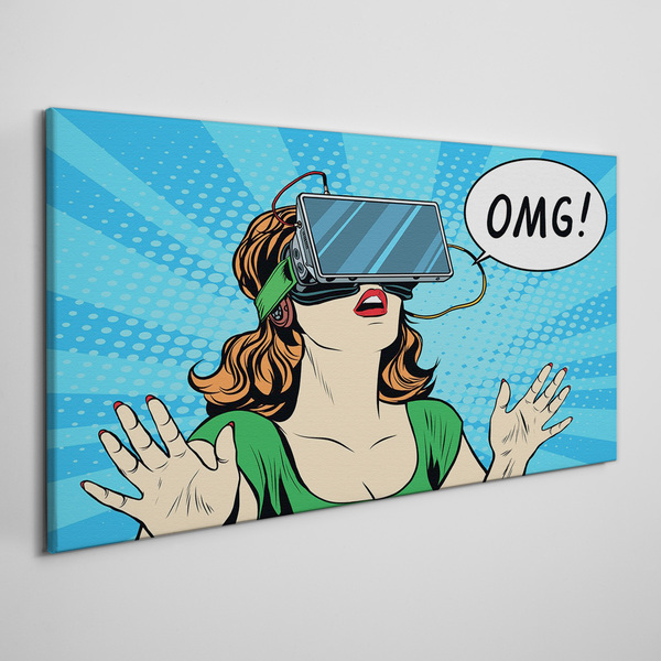 Surprise in virtual reality Canvas Wall art