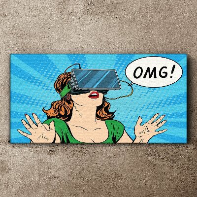 Surprise in virtual reality Canvas Wall art
