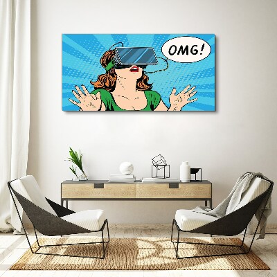 Surprise in virtual reality Canvas Wall art