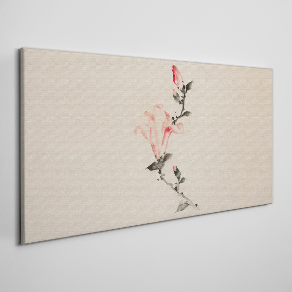 Floral minimalism in delicate shades Canvas Wall art