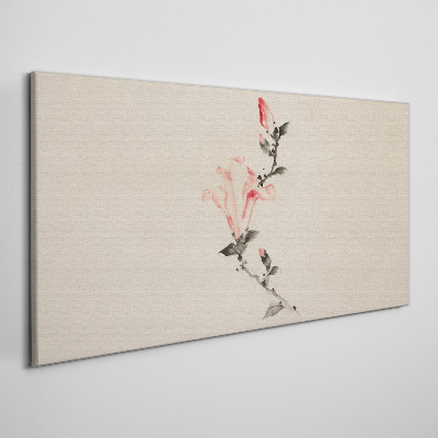 Floral minimalism in delicate shades Canvas Wall art