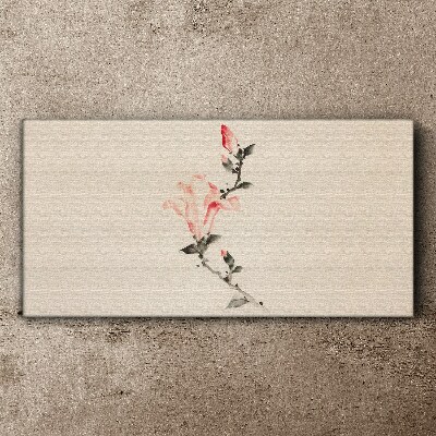 Floral minimalism in delicate shades Canvas Wall art