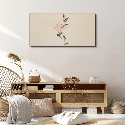 Floral minimalism in delicate shades Canvas Wall art