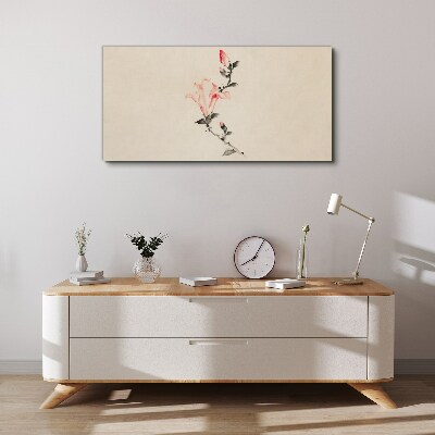 Floral minimalism in delicate shades Canvas Wall art