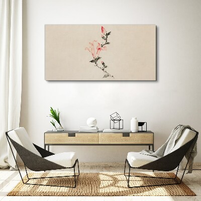 Floral minimalism in delicate shades Canvas Wall art