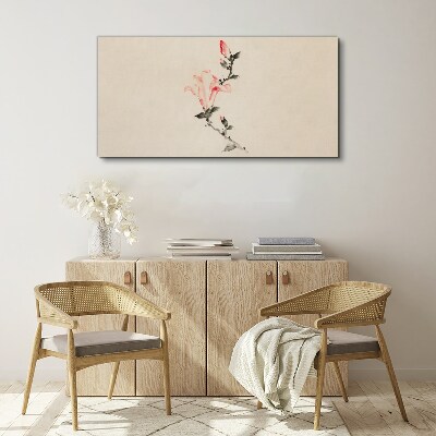 Floral minimalism in delicate shades Canvas Wall art