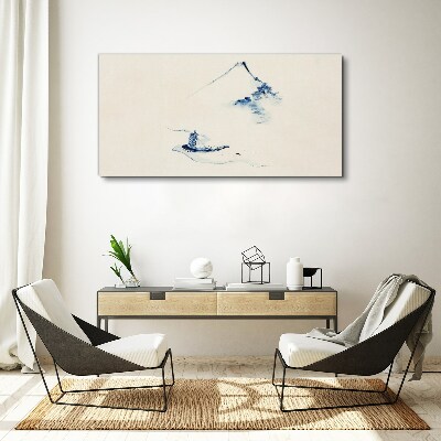 Abstraction mountains snow Canvas Wall art