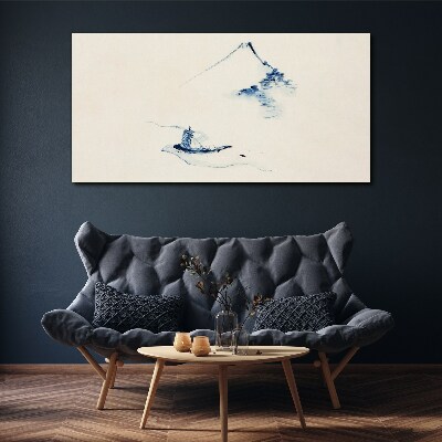 Abstraction mountains snow Canvas Wall art