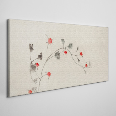 Modern flowers branch Canvas Wall art