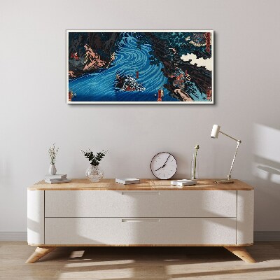 A wave on the river Canvas Wall art