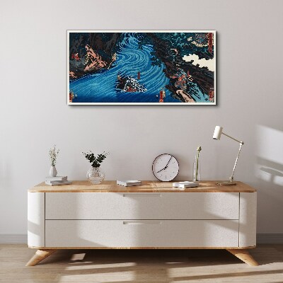 Asia abstraction river Canvas Wall art