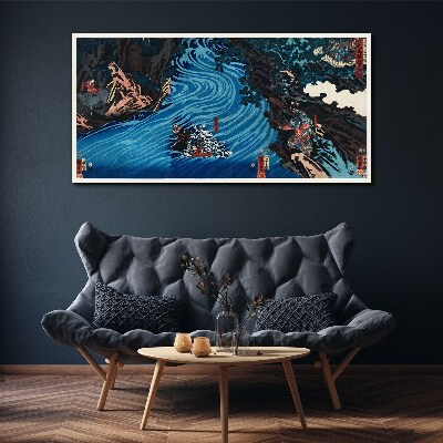 A wave on the river Canvas Wall art