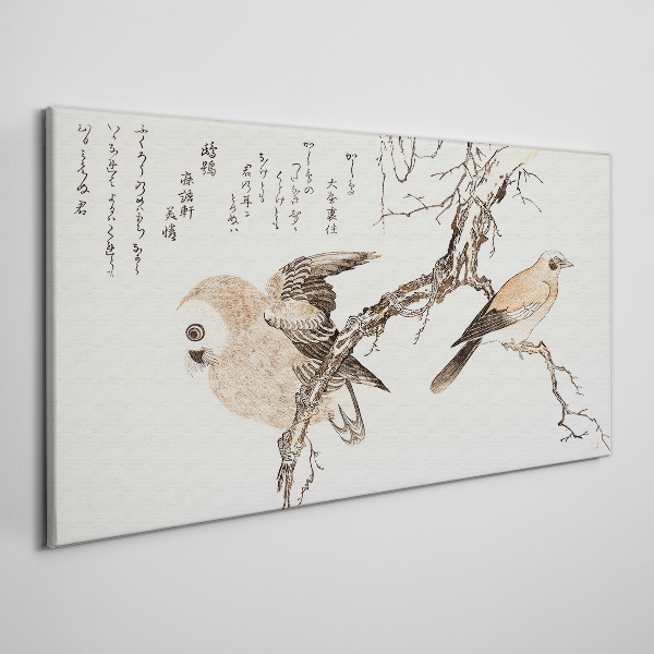 Birds on a branch Canvas Wall art