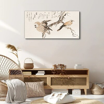 Birds on a branch Canvas Wall art